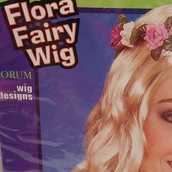 Women's blonde flora fairy wig for adults only - Picture 2 of 6